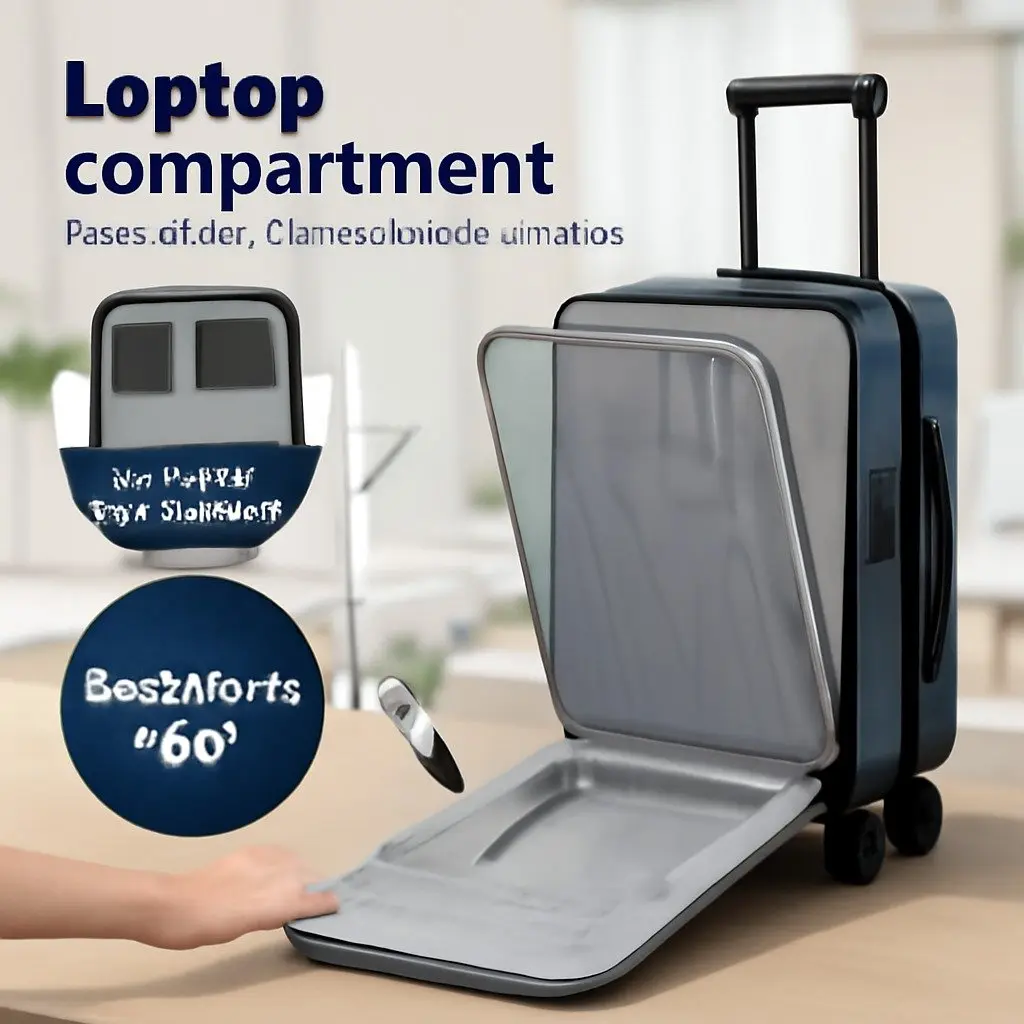 20" Navy Carry-On Luggage with TSA Locks