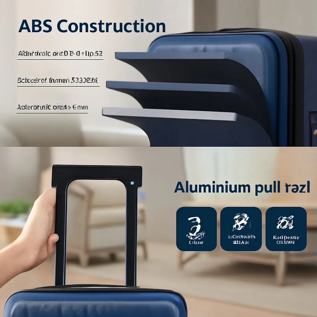 20" Navy Carry-On Luggage with TSA Locks