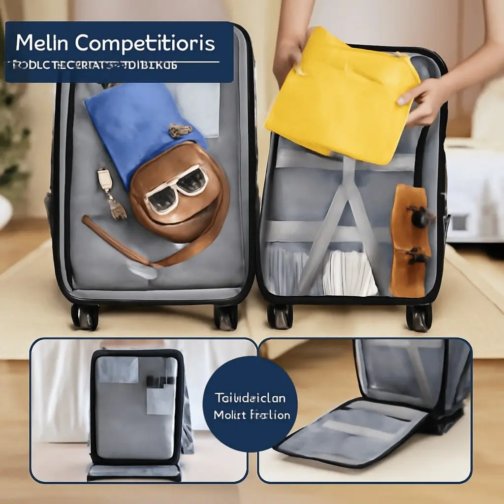 20" Navy Carry-On Luggage with TSA Locks
