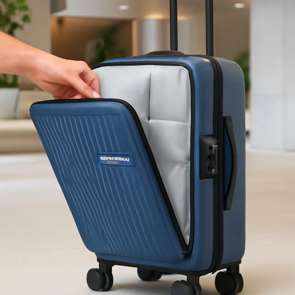 20" Navy Carry-On Luggage with TSA Locks