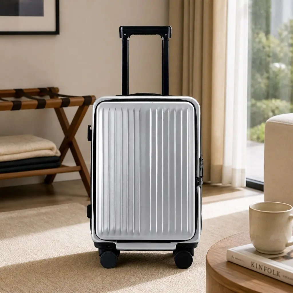 20" Carry-On Suitcase with Front Pocket and Locks