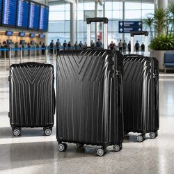 3-Piece Hard Shell Luggage Set with Detailed Specs