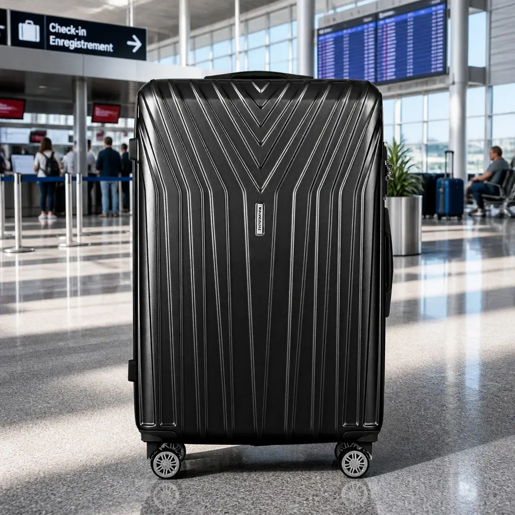 3 Piece Luggage Set 20-24-28 Inch Suitcase Hard Shell Carry On with TSA Lock