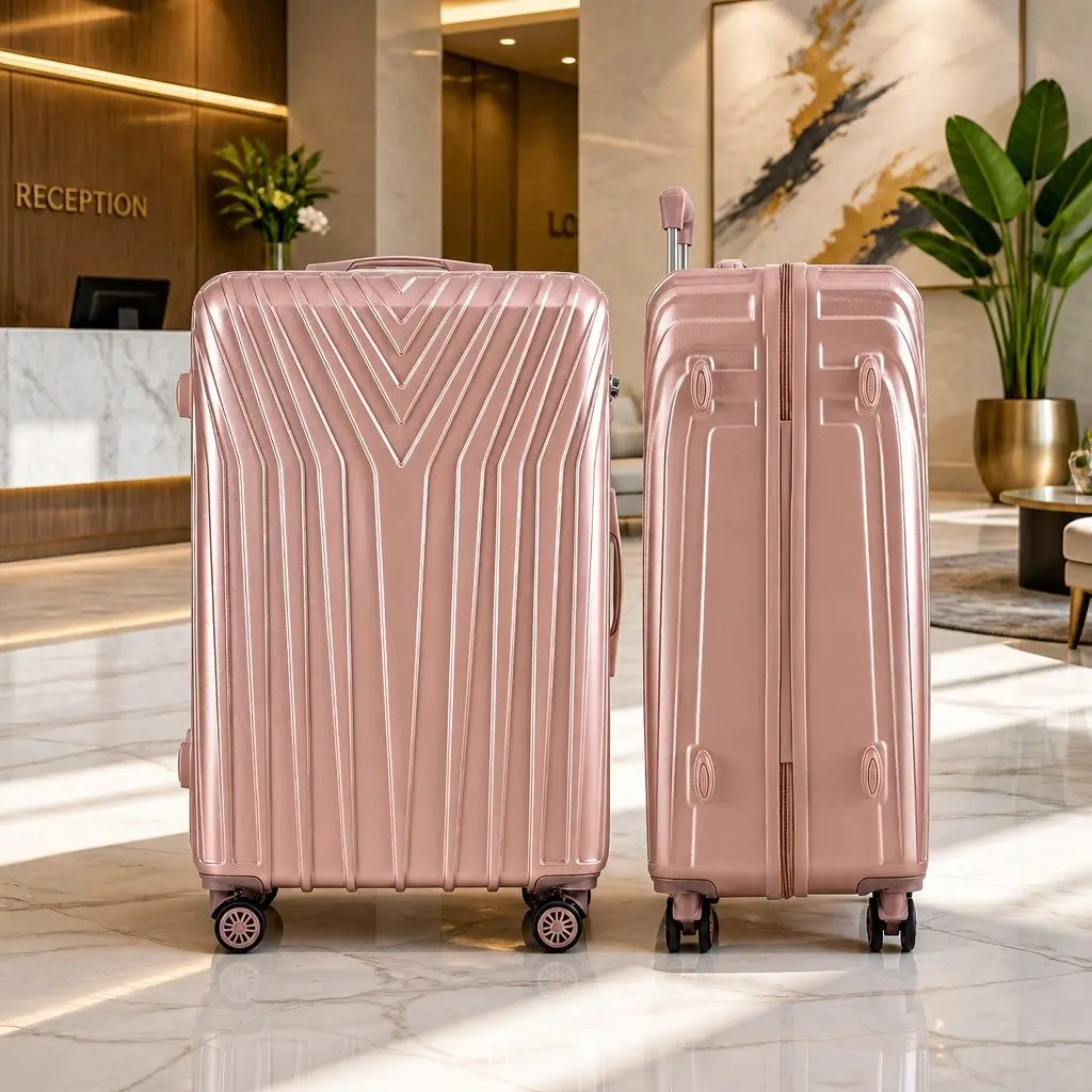 Luggage Set Suitcase 3 Piece 20 24 28 Inch Hard Shell Carry On Pink