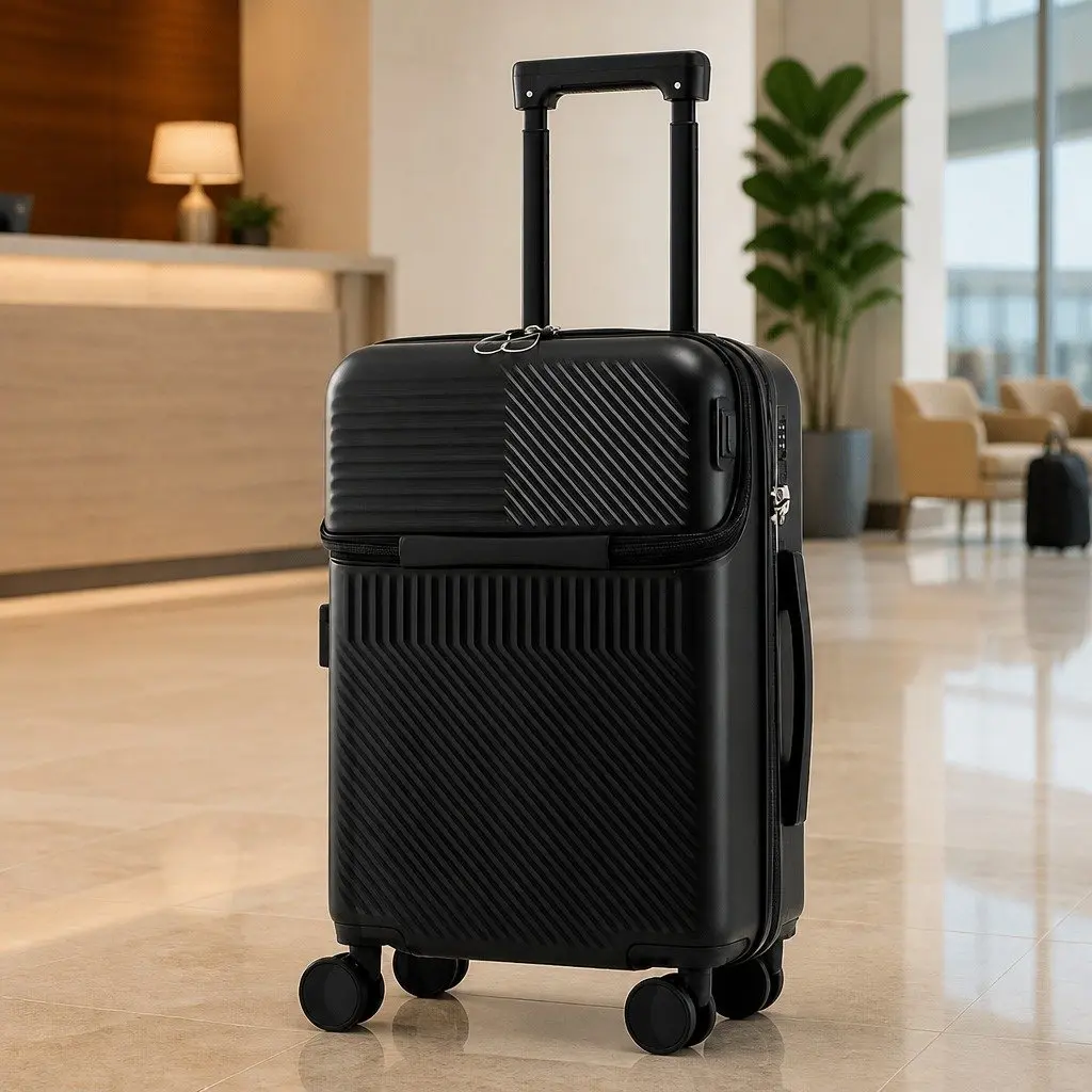 20" Carry On Front Pocket Luggage Suitcase