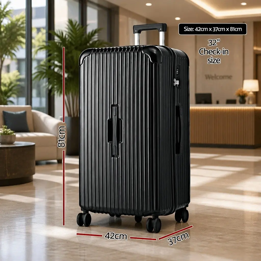 32" Trunk Luggage Suitcase with USB