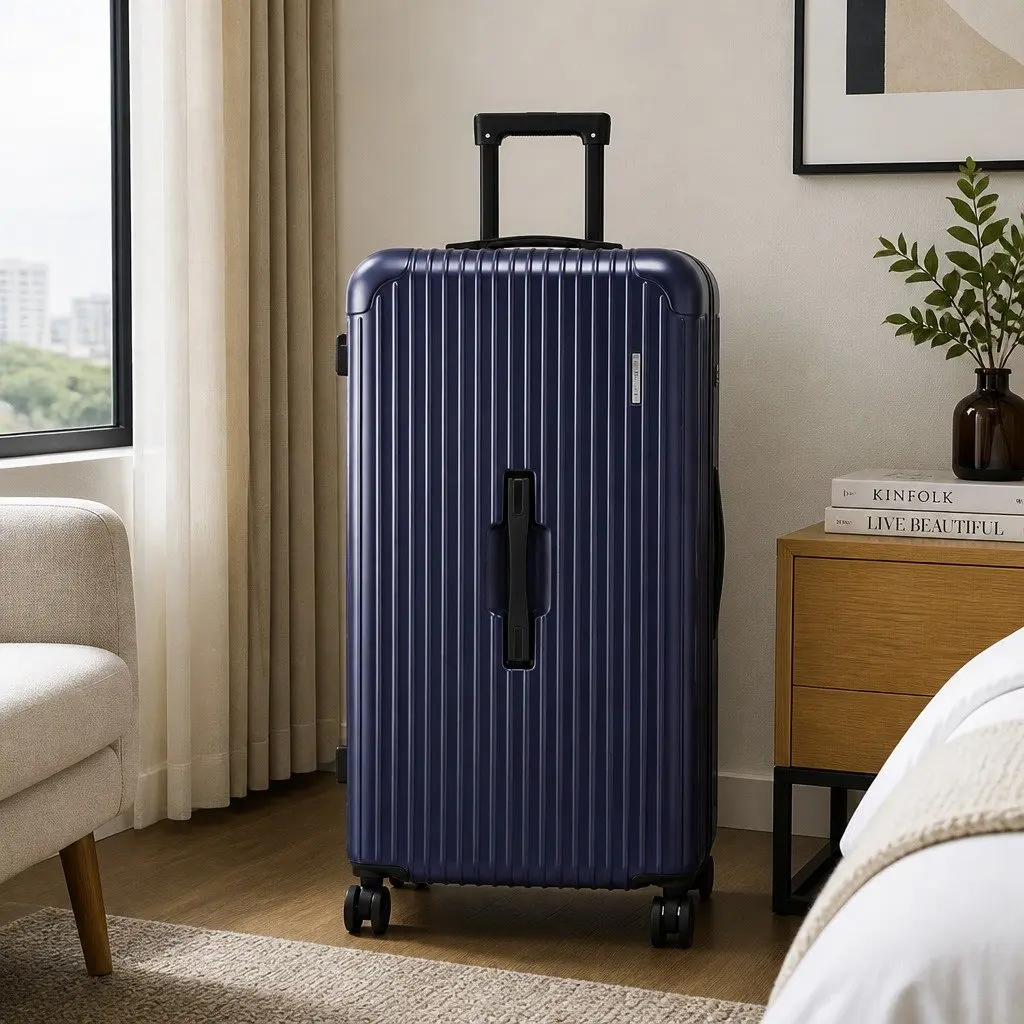 32" Trunk Luggage Suitcase for Travel Deep Indigo with USB Type-C and 5 Wheels