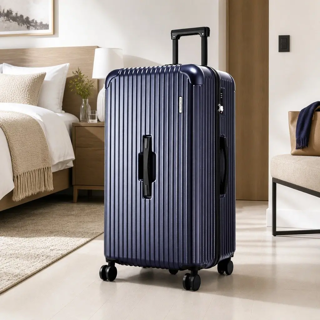 32" Trunk Luggage Suitcase for Travel Deep Indigo with USB Type-C and 5 Wheels