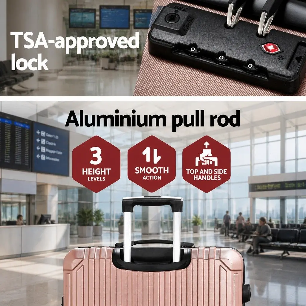 28 Inch Luggage Suitcase Travel Case for Airport with Spinner Wheels
