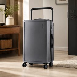 28 Inch Luggage Suitcase Travel Trolley TSA Lock Wide Handle Spinner Wheels Grey