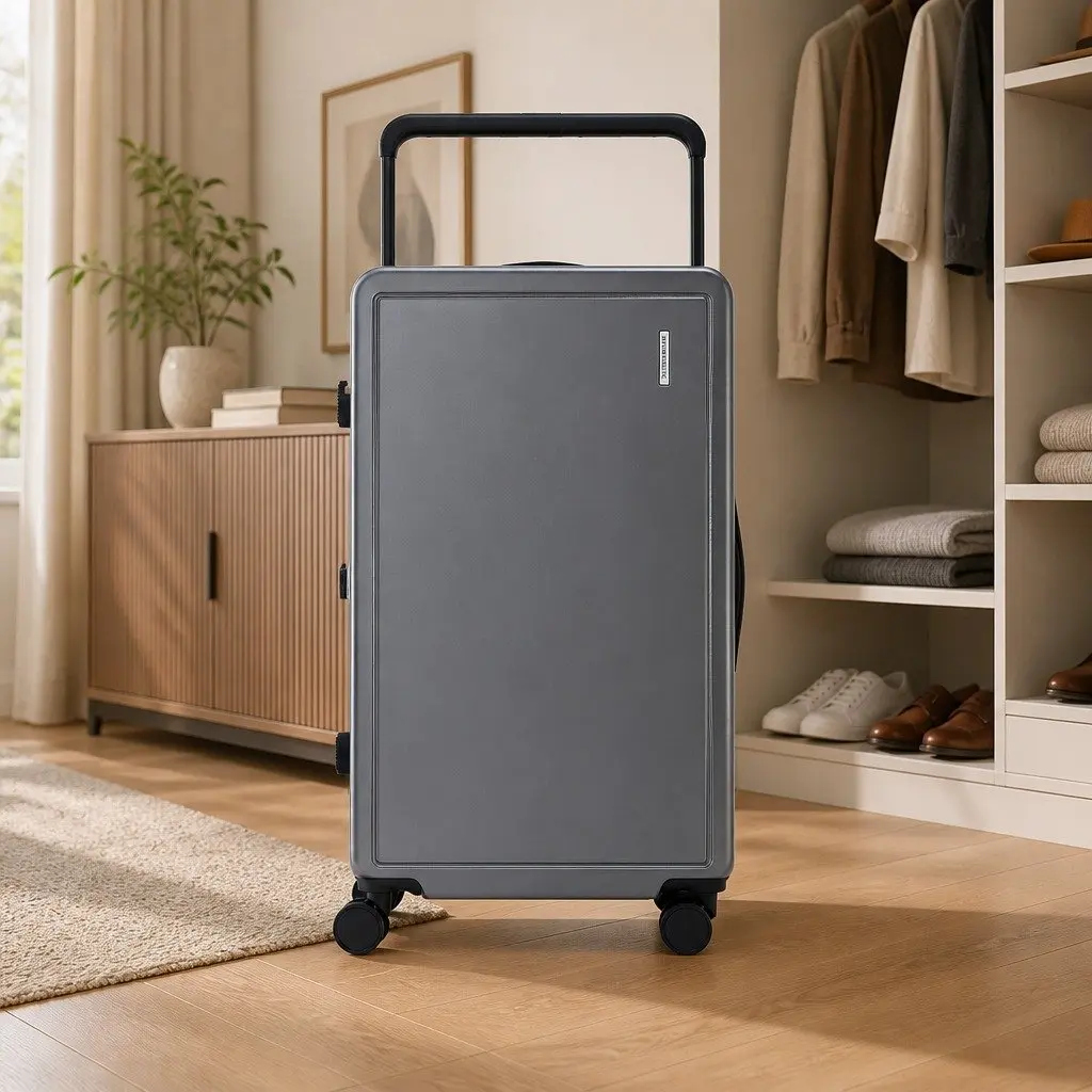 28" Suitcase Wide Handle Luggage Hard Case Travel TSA Lock Anthracite Grey