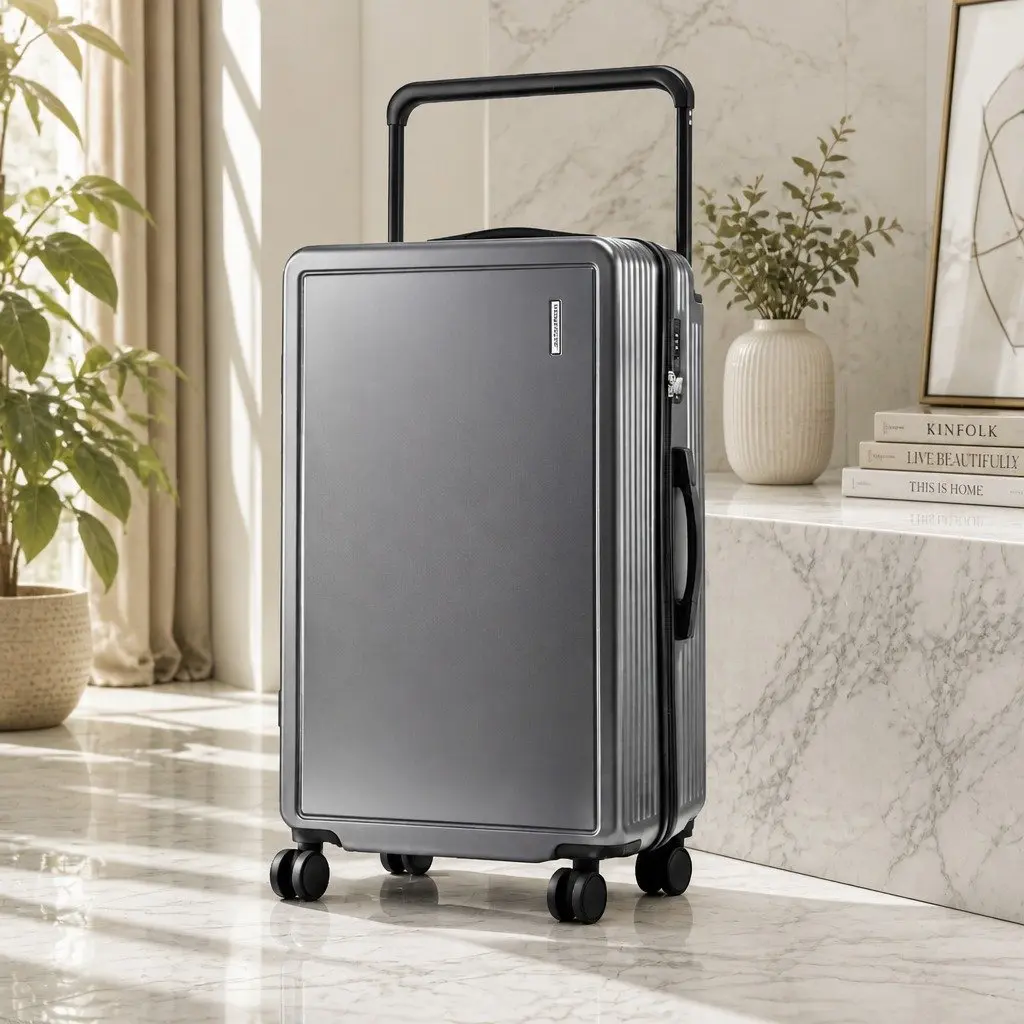 28" Suitcase Wide Handle Luggage Hard Case Travel TSA Lock Anthracite Grey