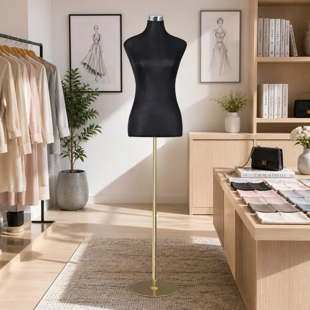 Female Dressmaking Mannequin Torso Tailor Display Model Adjustable Height