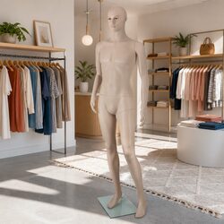 Full Body Male Mannequin 186cm - Skin Colour, Adjustable Arms