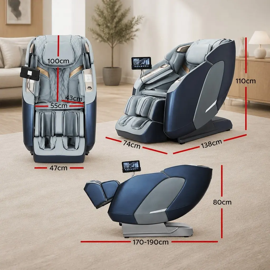 4D Massage Chair Recliner for Living Room Full Body Zero Gravity Heated Airbag Shiatsu