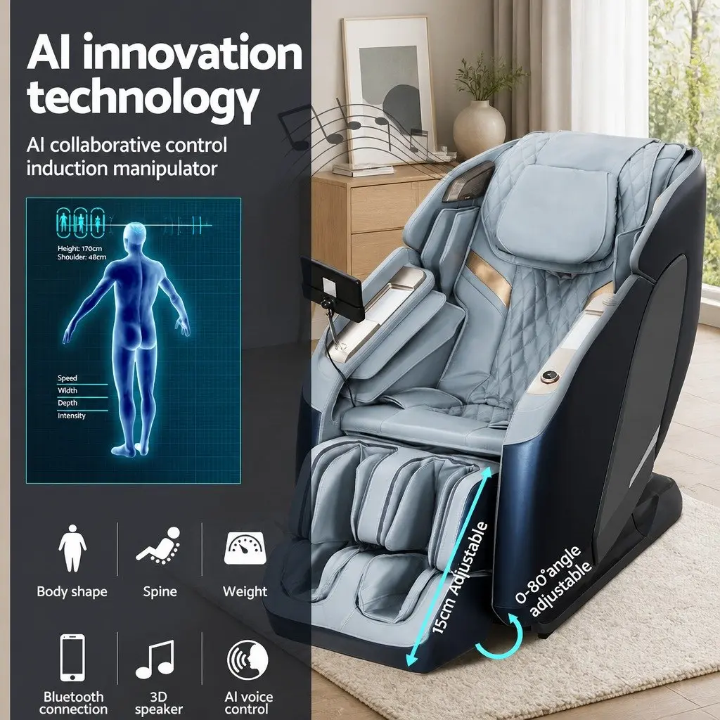 4D Massage Chair Recliner for Living Room Full Body Zero Gravity Heated Airbag Shiatsu