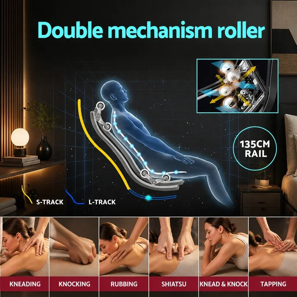 4D Massage Chair Recliner for Living Room Full Body Zero Gravity Heated Airbag Shiatsu