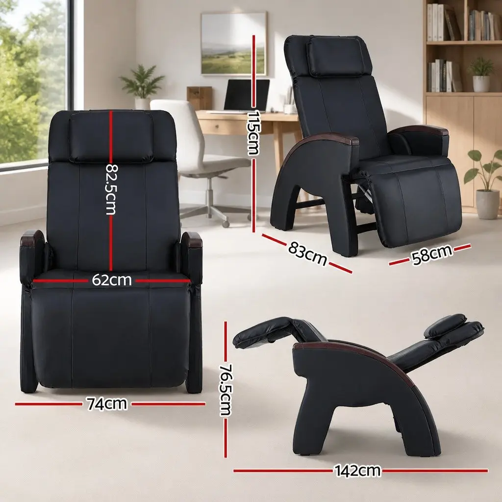 Electric Massage Chair Recliner Zero Gravity Home Massager Black
