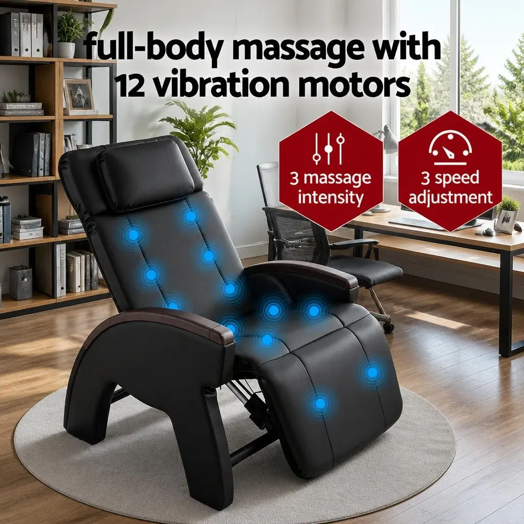 Electric Massage Chair Recliner Zero Gravity Home Massager Black