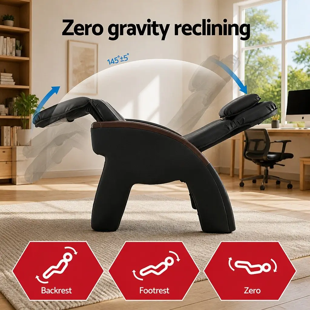 Electric Massage Chair Recliner Zero Gravity Home Massager Black