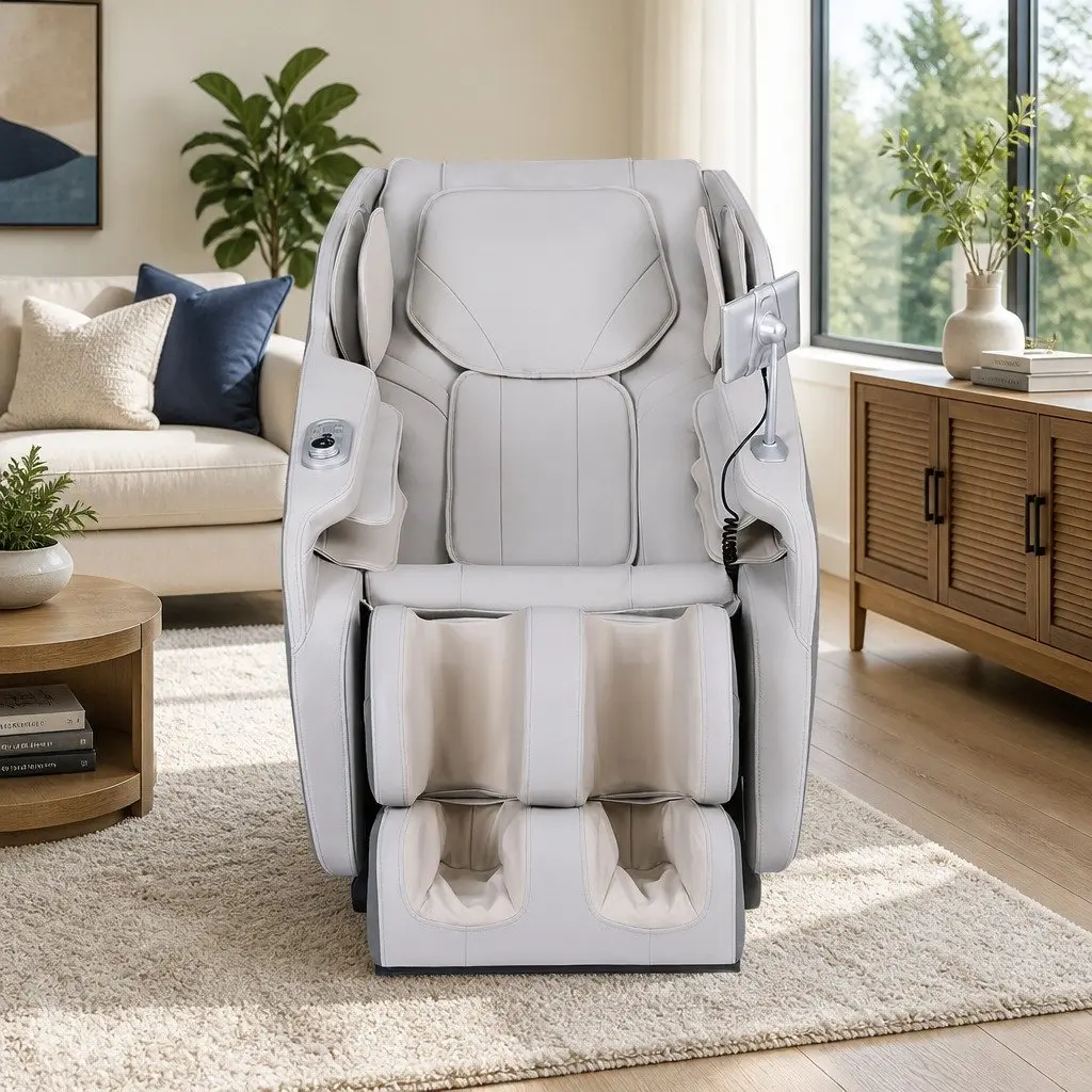 Electric Massage Chair Recliner Grey Full Body Zero Gravity Home Relaxation