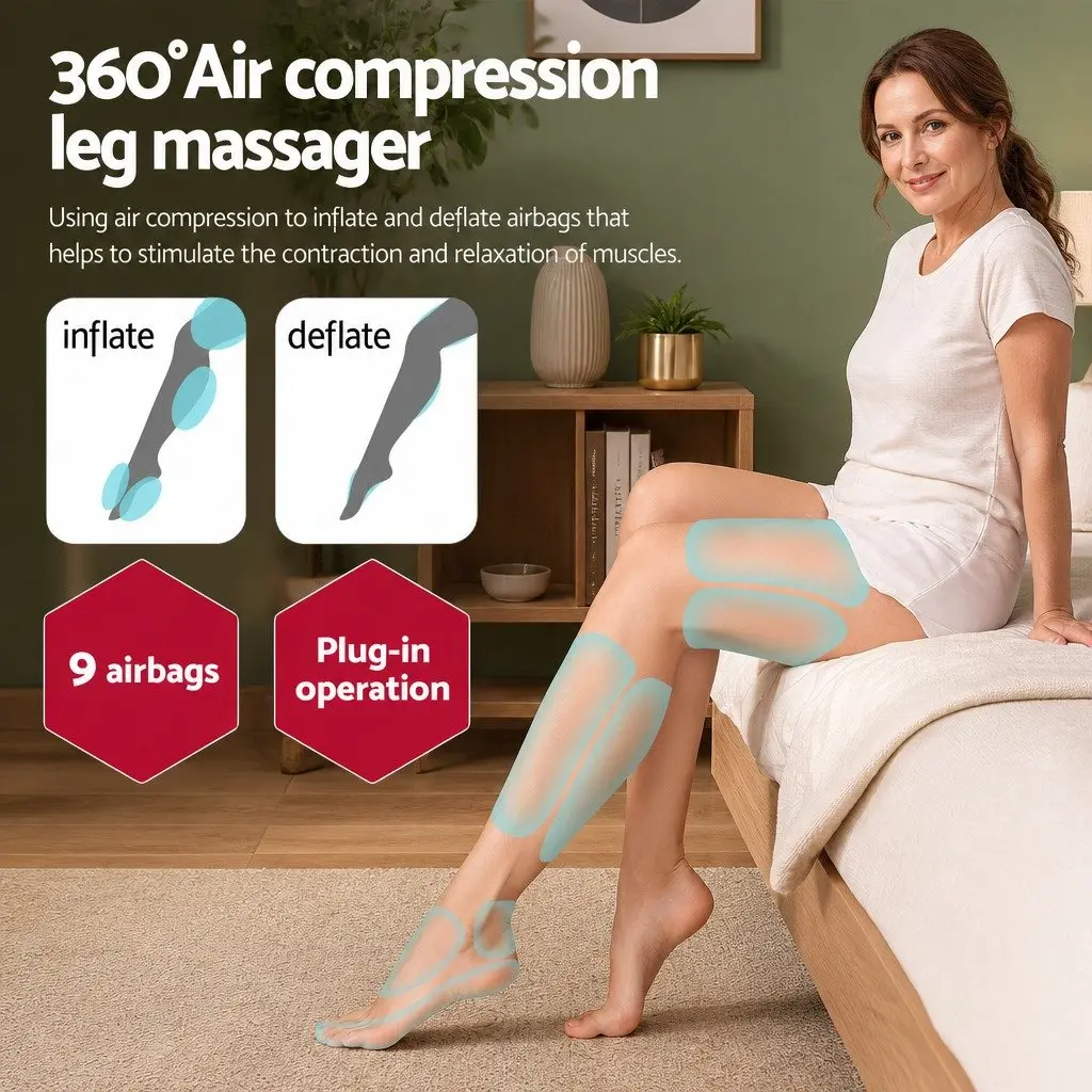 Air Compression Leg Massager and Shiatsu Neck Massager