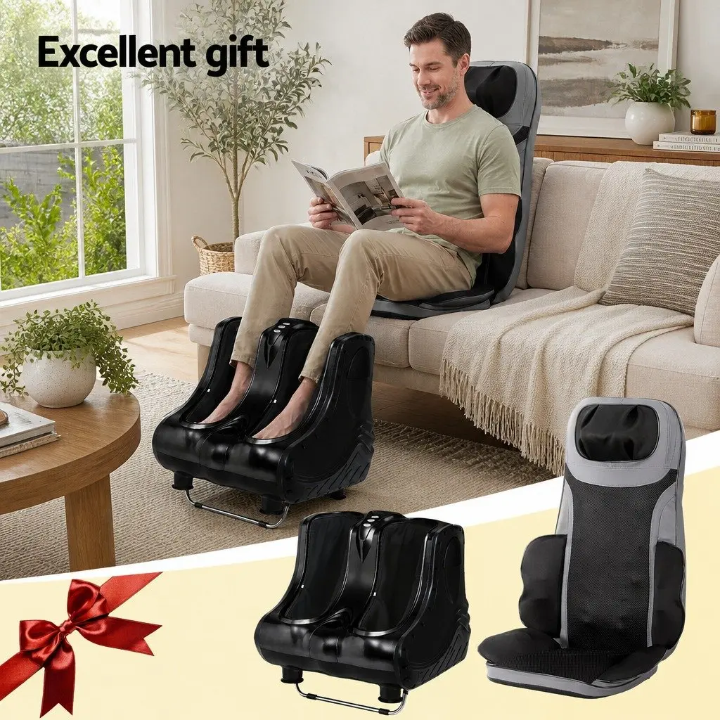 Full Body Massage Cushion Seat with Foot Leg Calf Massager for Home Office Vehicle