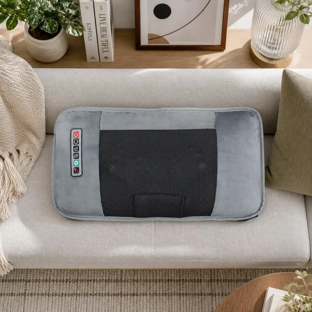 Electric Massage Mat for Home 158cm x 48cm with 10 Motors Vibration Heating Neck Back Relaxation