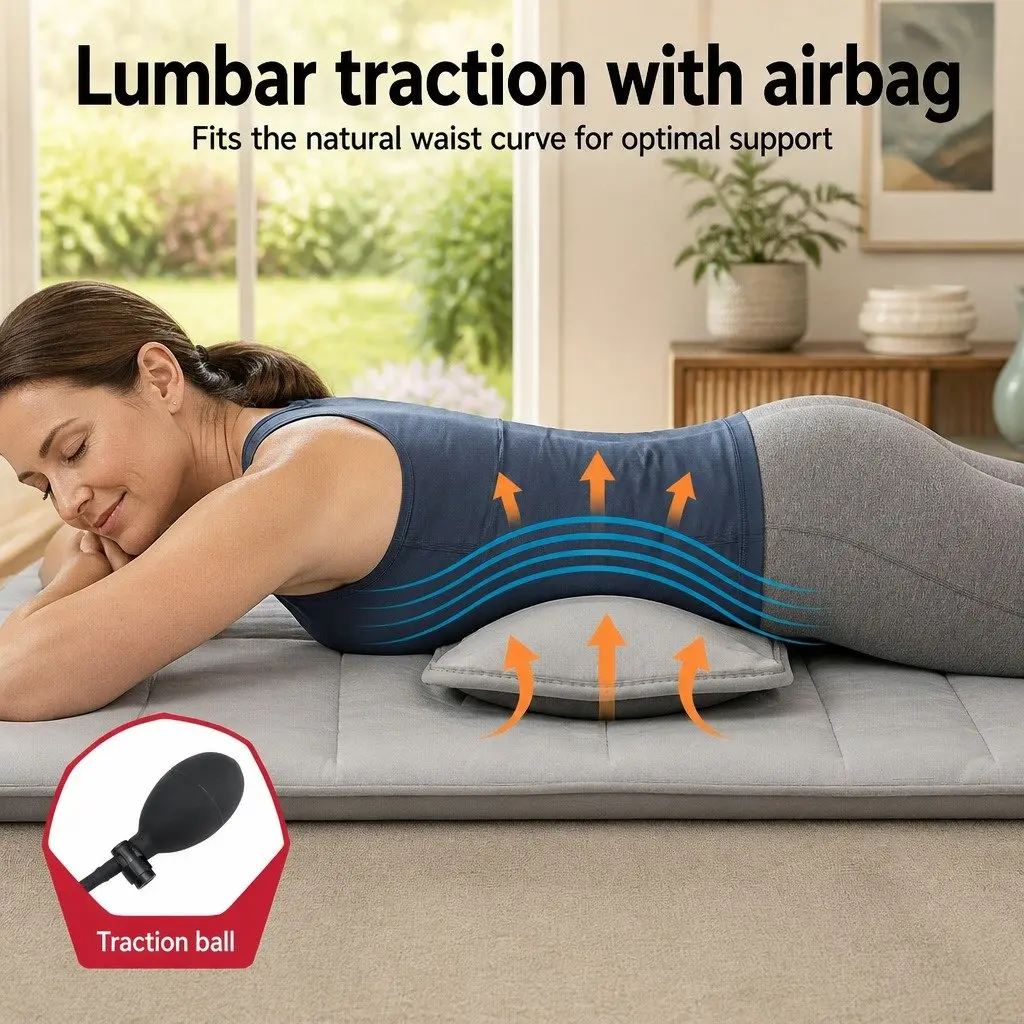 Electric Massage Mat for Home 158cm x 48cm with 10 Motors Vibration Heating Neck Back Relaxation