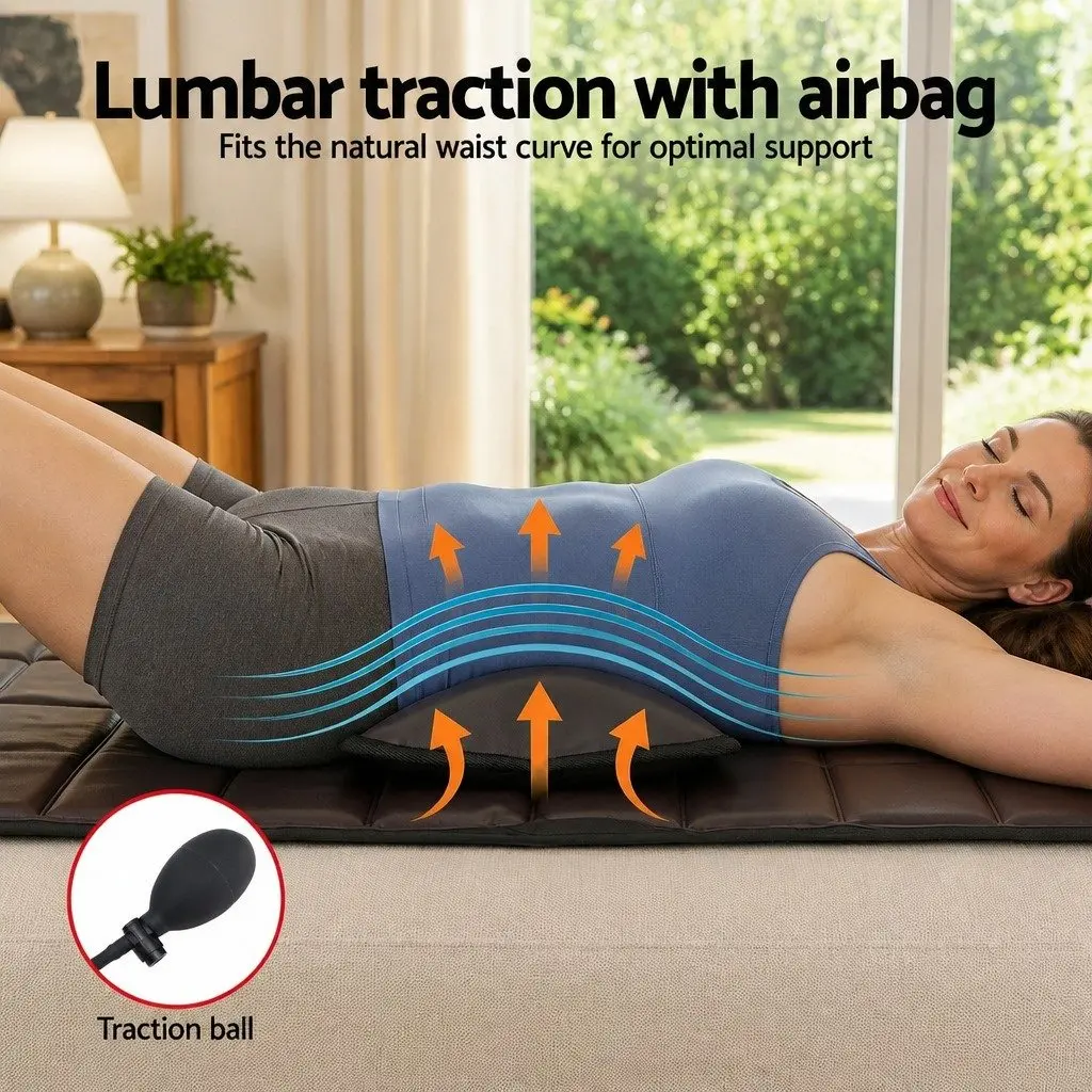 Full Body Massage Mat Kneading Neck Foot Massager Heated Vibration Airbag