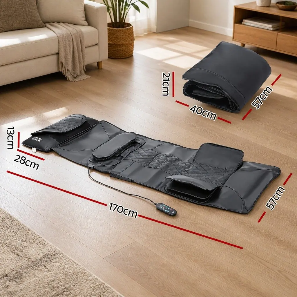Full Body Massage Mat Heated Kneading Neck Lumbar Airbag Stretch Vibration