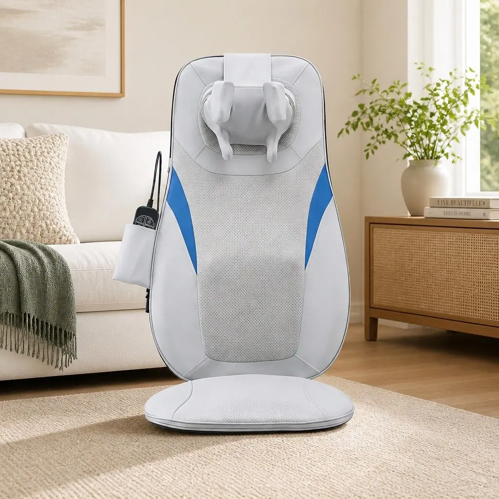 Full Back Massage Cushion for Office Home Car with 3D Kneading Heating Vibration