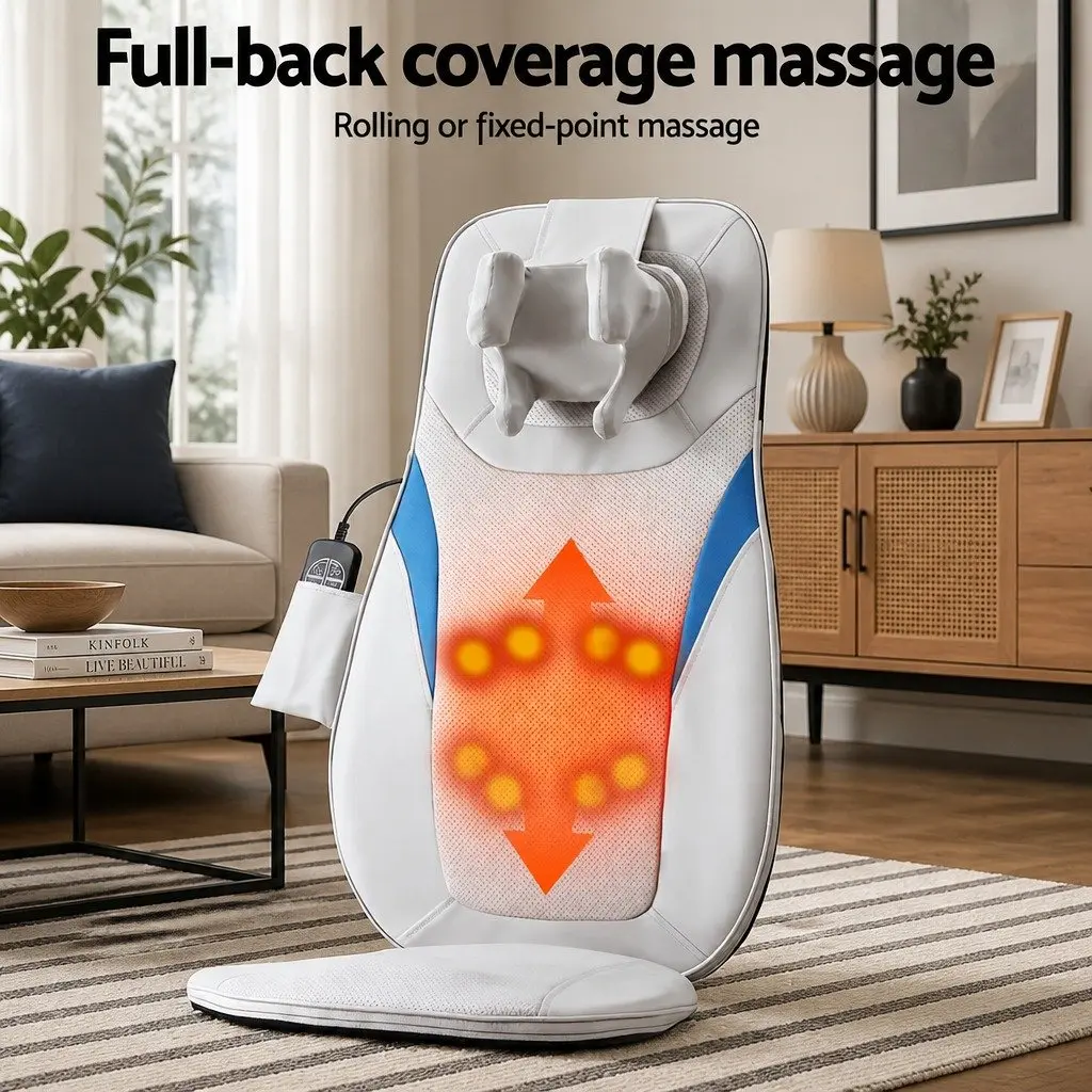Full Back Massage Cushion for Office Home Car with 3D Kneading Heating Vibration