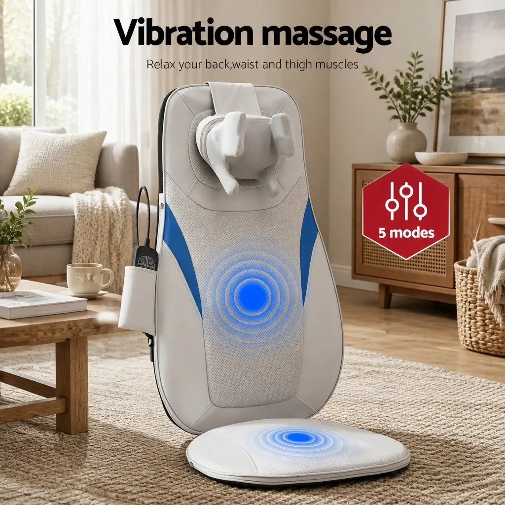 Full Back Massage Cushion for Office Home Car with 3D Kneading Heating Vibration