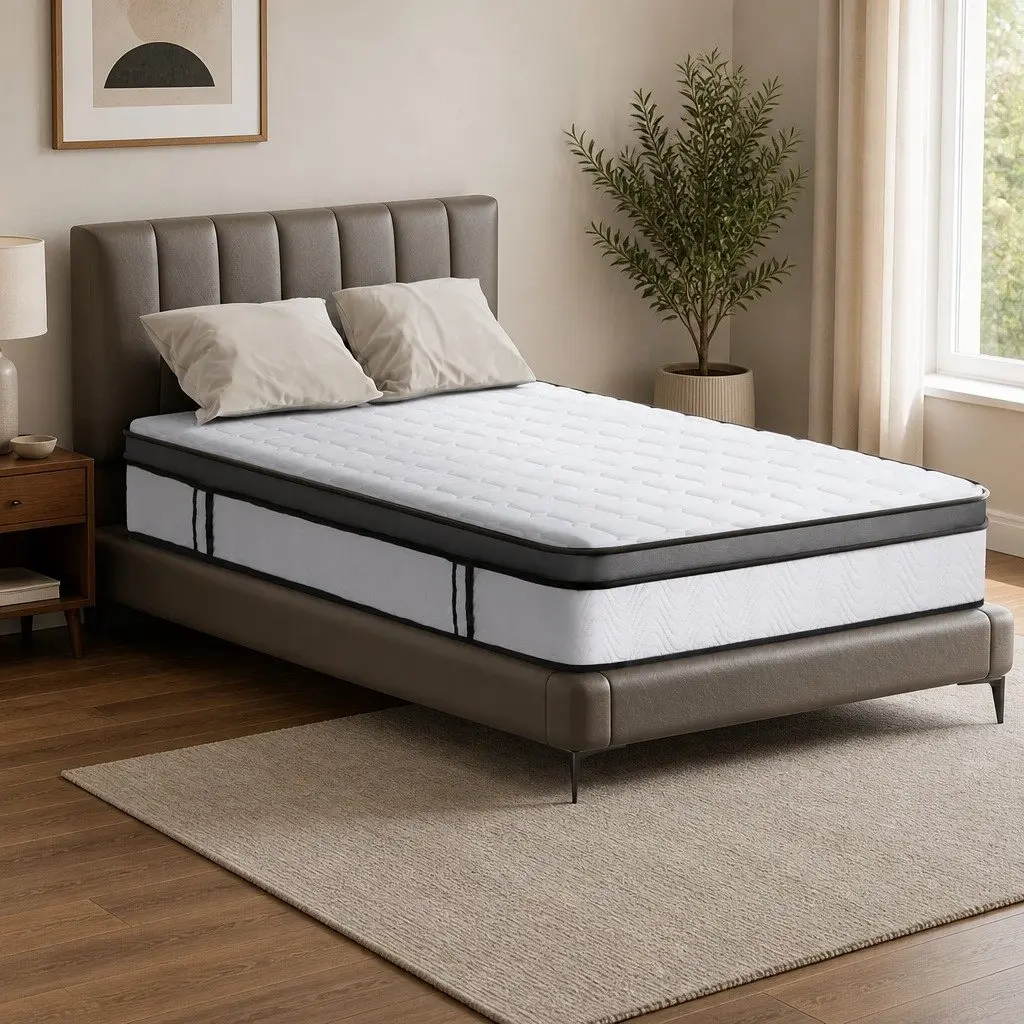 Single Mattress for Bedroom 25cm Medium-Firm Bonnell Spring Cool Gel Foam Support