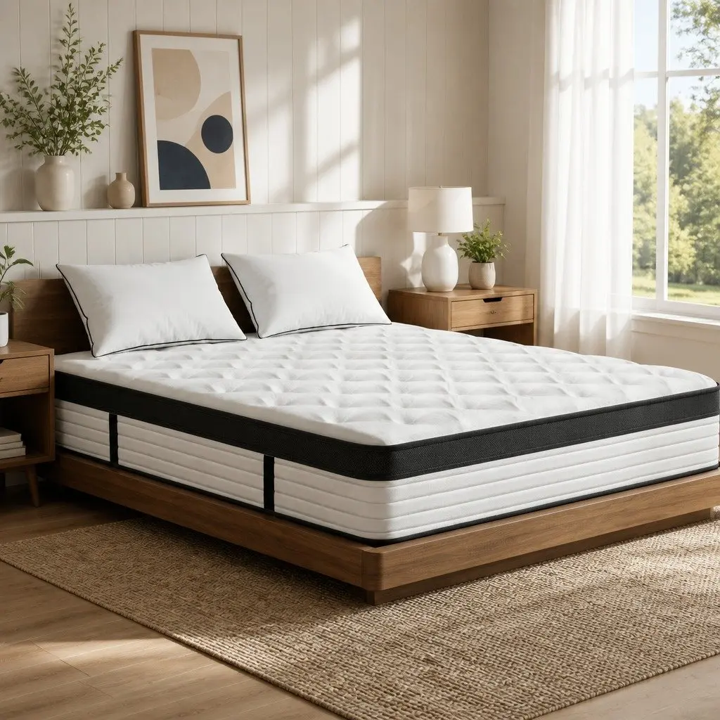 King Size Mattress 31cm Euro Top Plush Medium Firmness Pocket Spring Bed