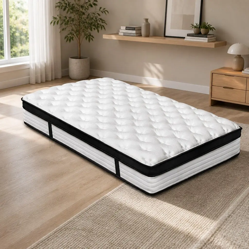 Single Mattress Euro Top Plush Pocket Spring 31cm Medium Firmness