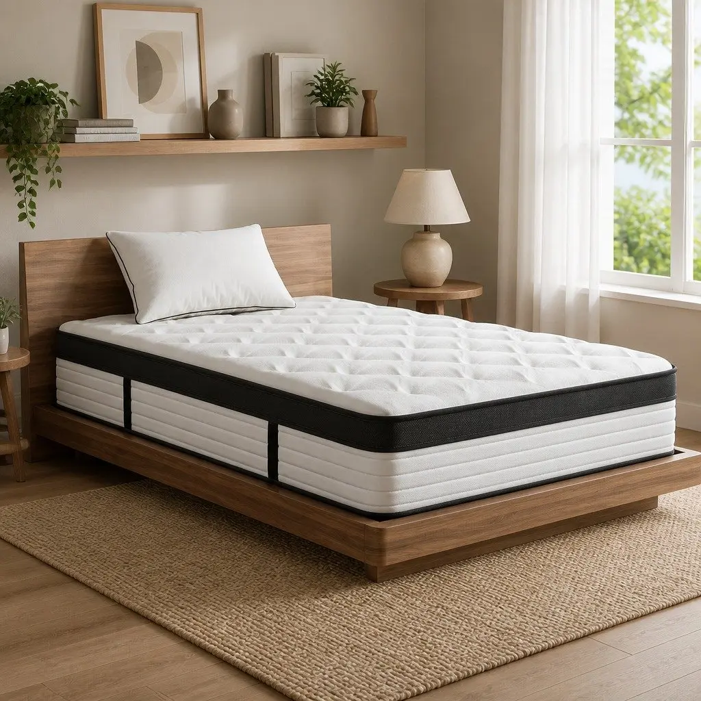 Single Mattress Euro Top Plush Pocket Spring 31cm Medium Firmness