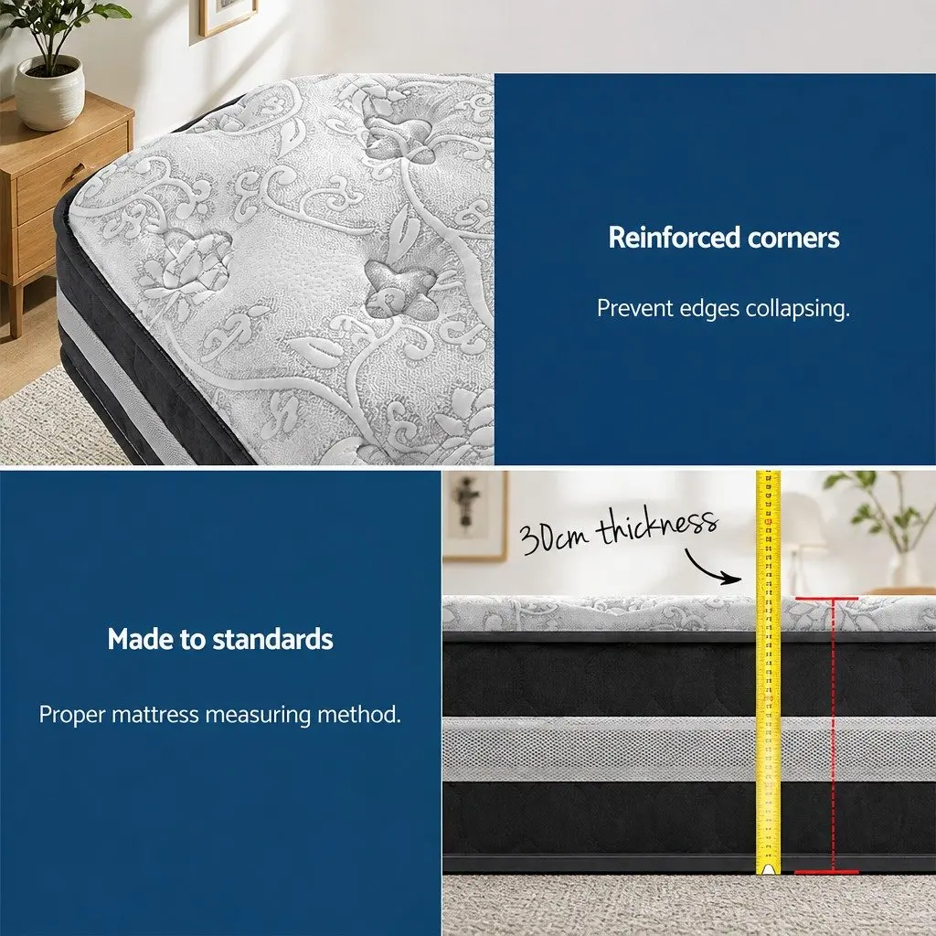 King Single 30cm Pocket Spring Mattress