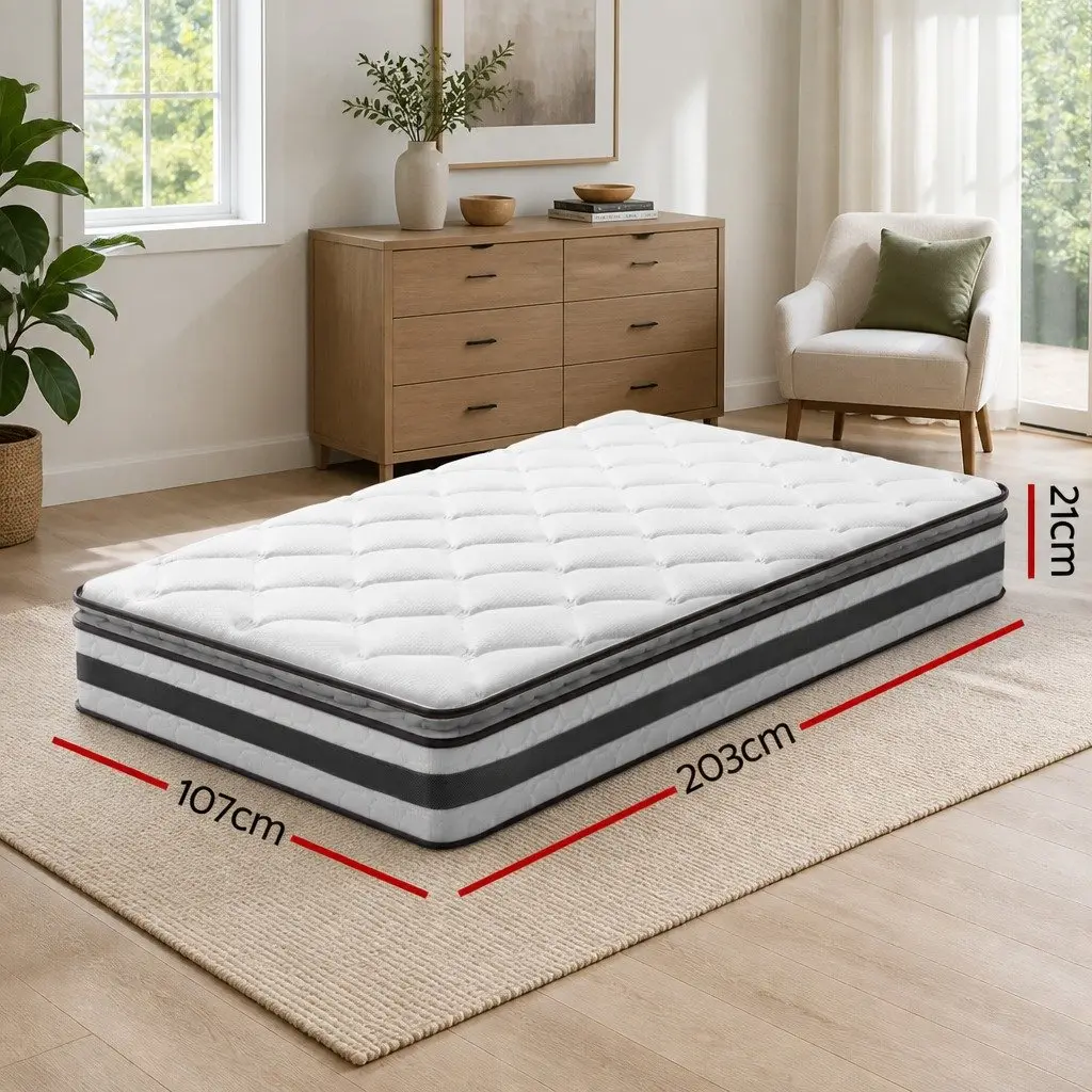 21cm Thick King Single Mattress with Bonnell Spring Core