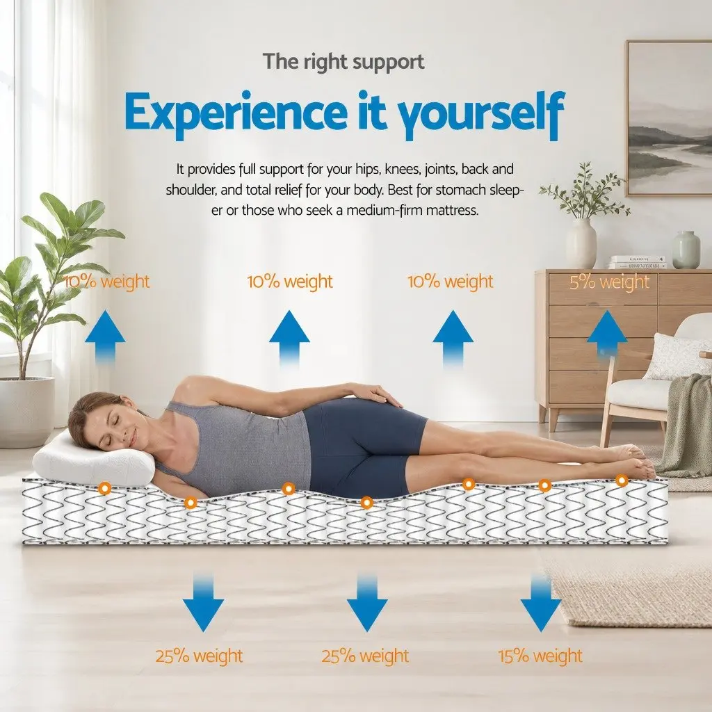 21cm Thick King Single Mattress with Bonnell Spring Core