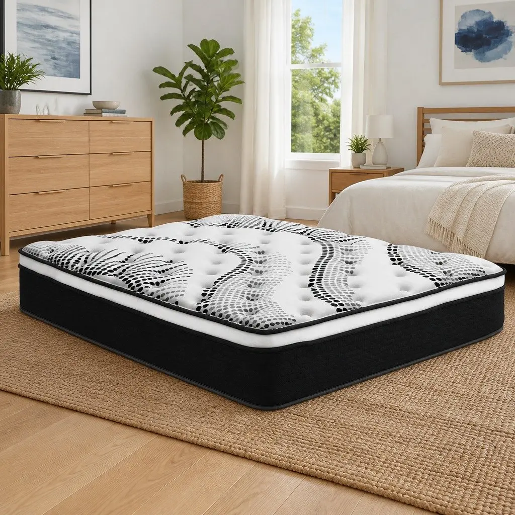 Euro Top Double Mattress for Sleep Support 32cm Thick Plush Comfort