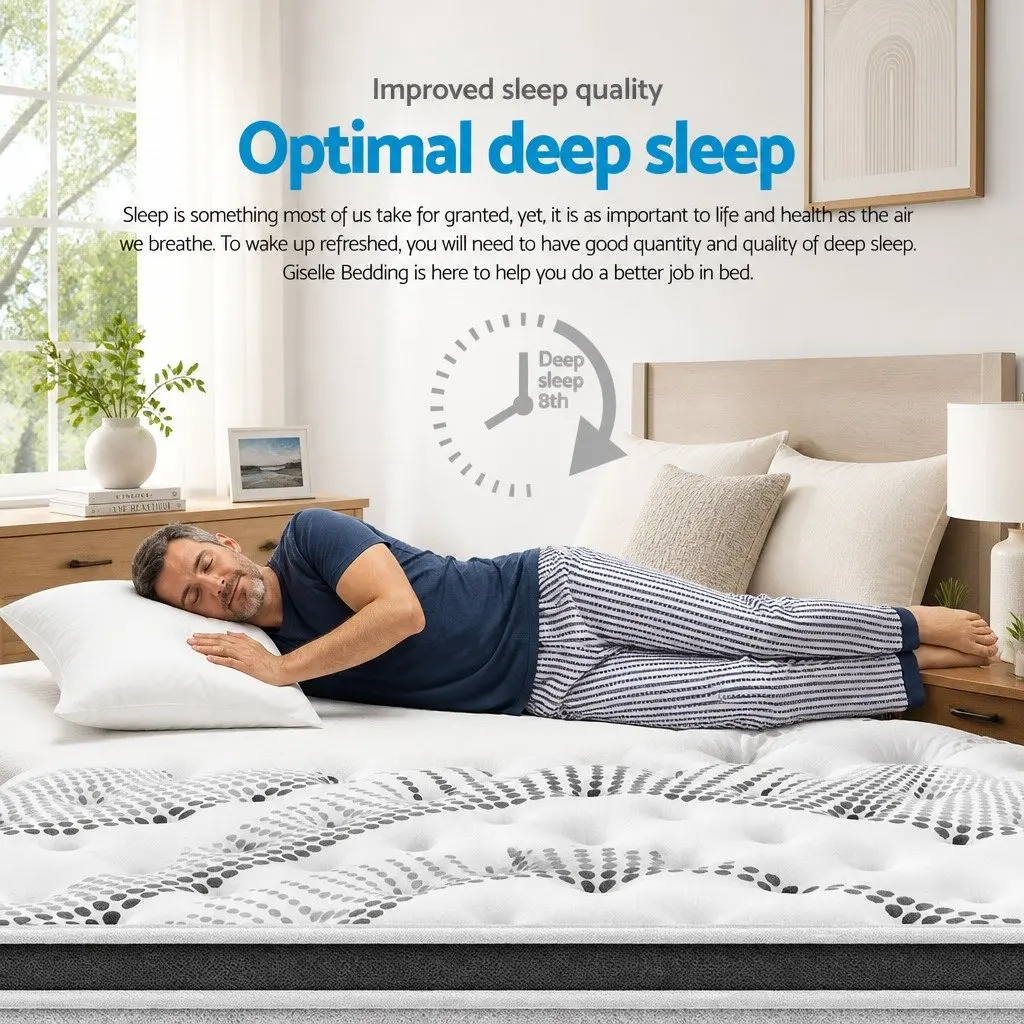 Euro Top Double Mattress for Sleep Support 32cm Thick Plush Comfort