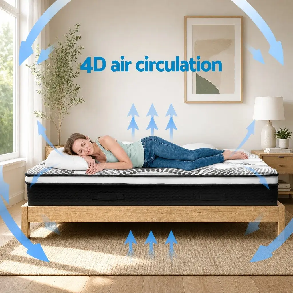 Euro Top Double Mattress for Sleep Support 32cm Thick Plush Comfort