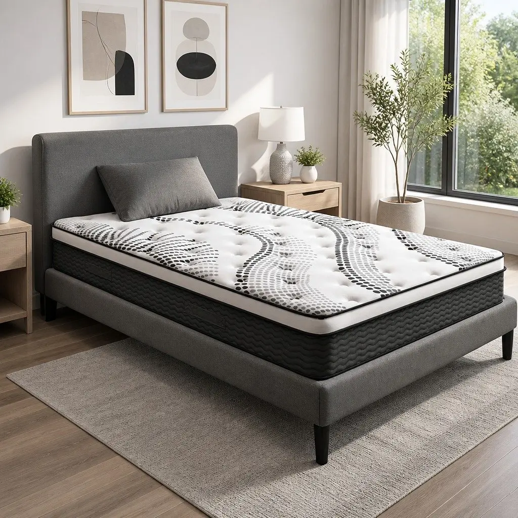 Euro Top Mattress King Single 32cm Thick Plush Medium Firmness