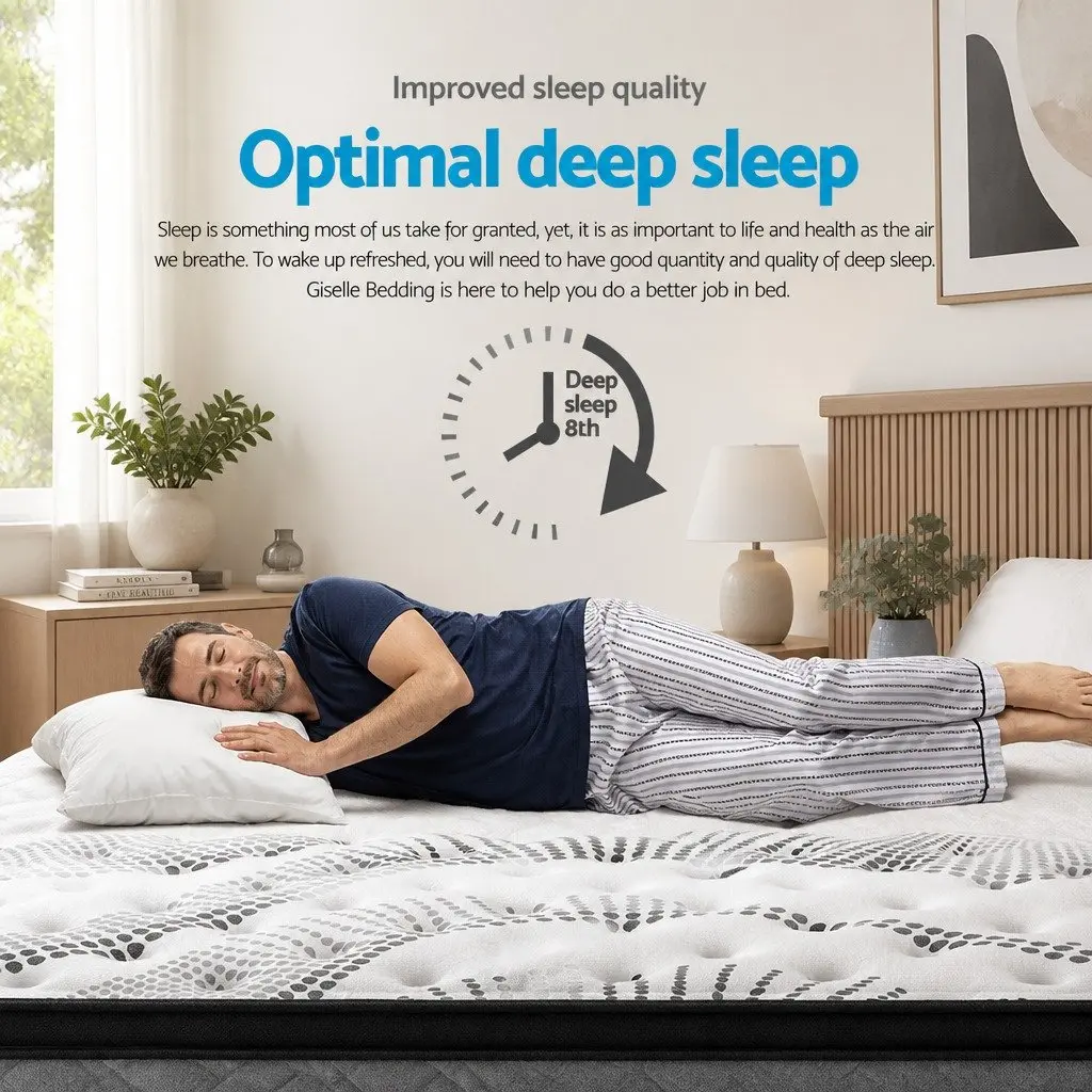 Euro Top Mattress King Single 32cm Thick Plush Medium Firmness