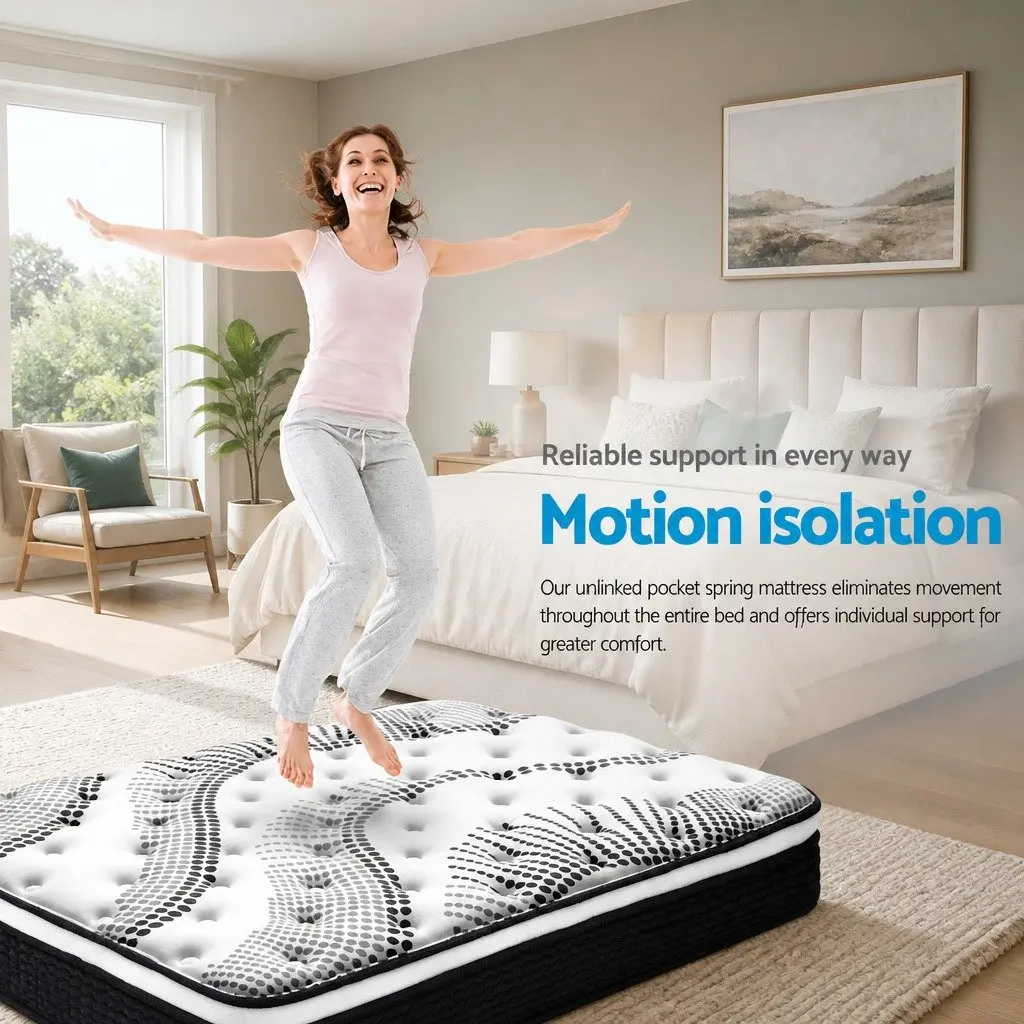 Queen Mattress Euro Top 32cm Medium Firmness