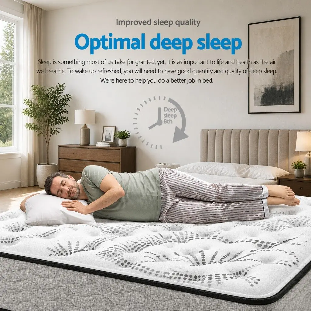Queen Mattress Euro Top 32cm Medium Firmness