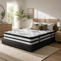 34cm Euro Top Queen Mattress with Pocket Spring System