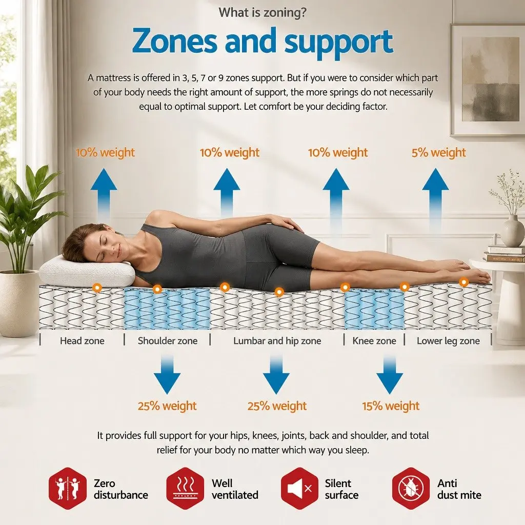 34cm Euro Top Queen Mattress with Pocket Spring System